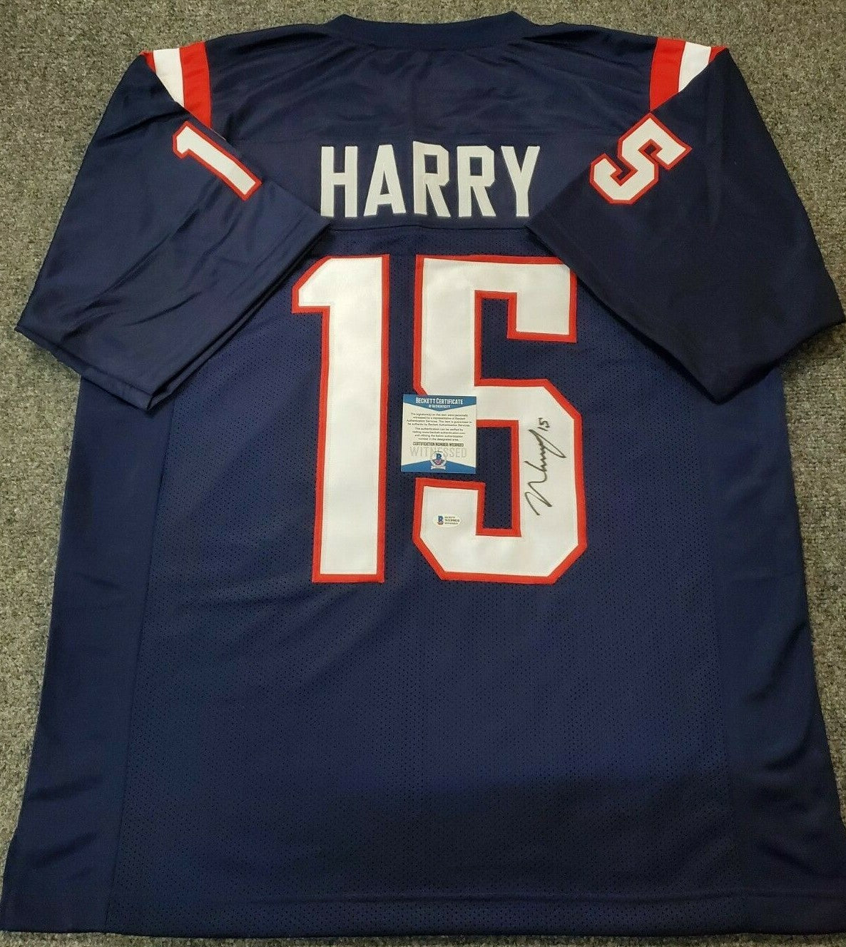 New England Patriots N'keal Harry Autographed Signed Jersey Beckett Coa
