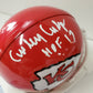 Kansas City Chiefs Curley Culp Autographed Inscribed Mini Helmet Psa Coa