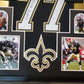 Framed Willie Roaf Autographed Inscribed New Orleans Saints Jersey Jsa Coa