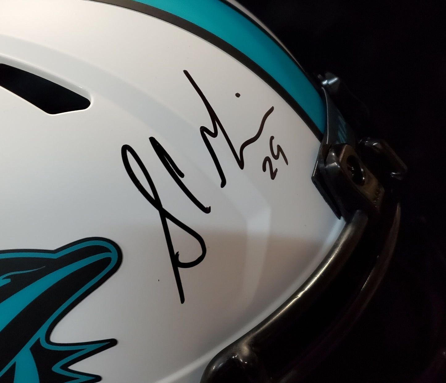Miami Dolphins Pat Surtain Sam Madison Signed F/S Lunar Replica Helmet Jsa Coa