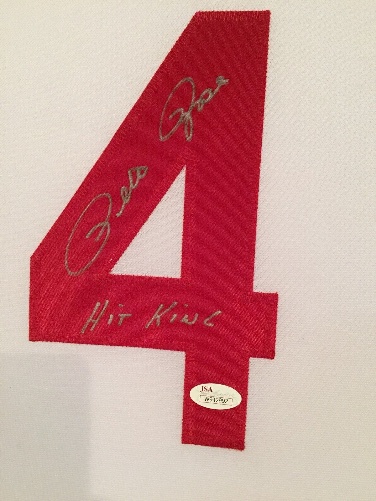 MVP Authentics Framed Cincinnati Reds Pete Rose Autographed Signed Inscribed Jersey Jsa Coa 449.10 sports jersey framing , jersey framing