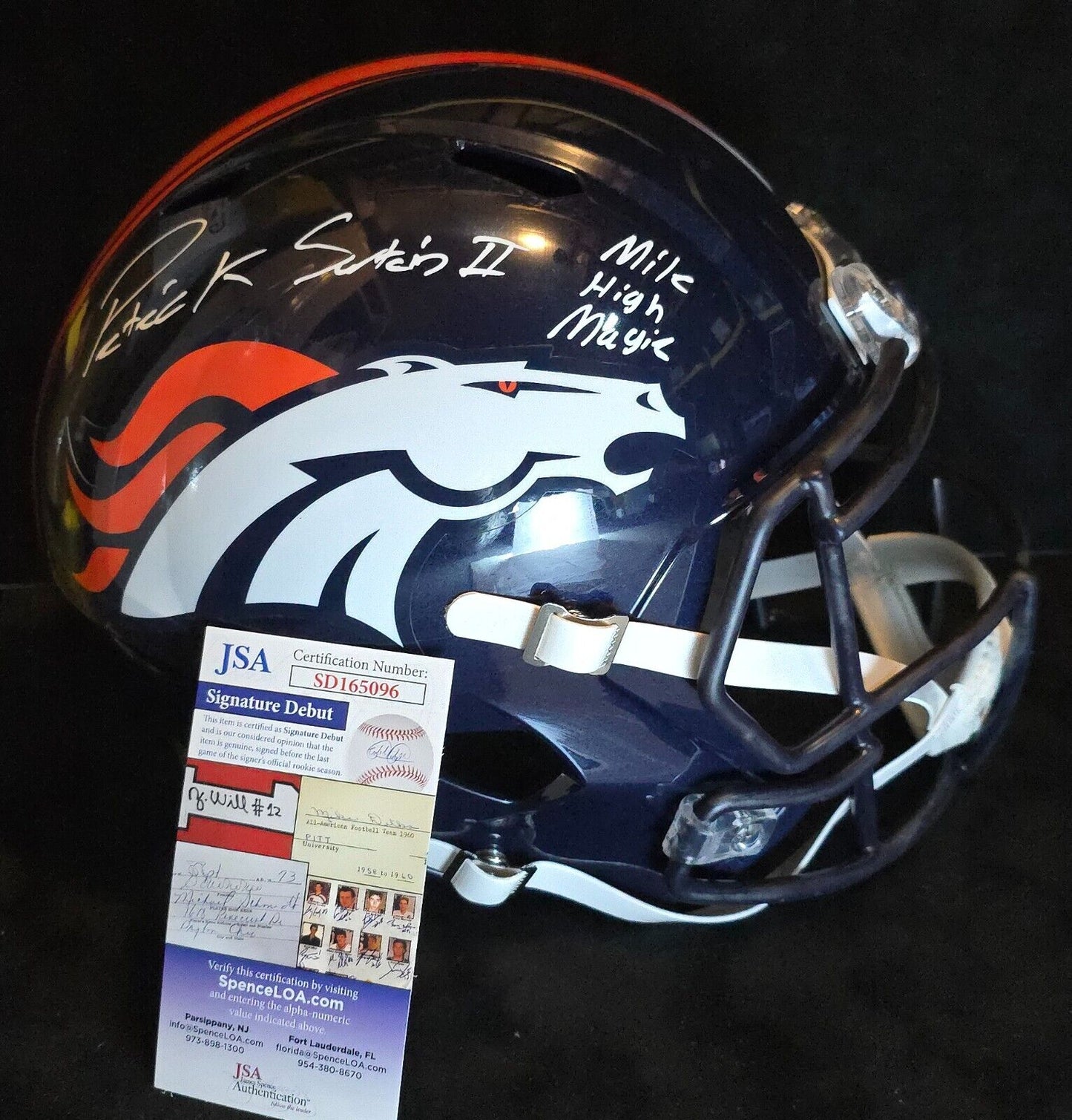Denver Broncos Pat Surtain Ii Signed Insc Speed Replica Full Size Helmet Jsa