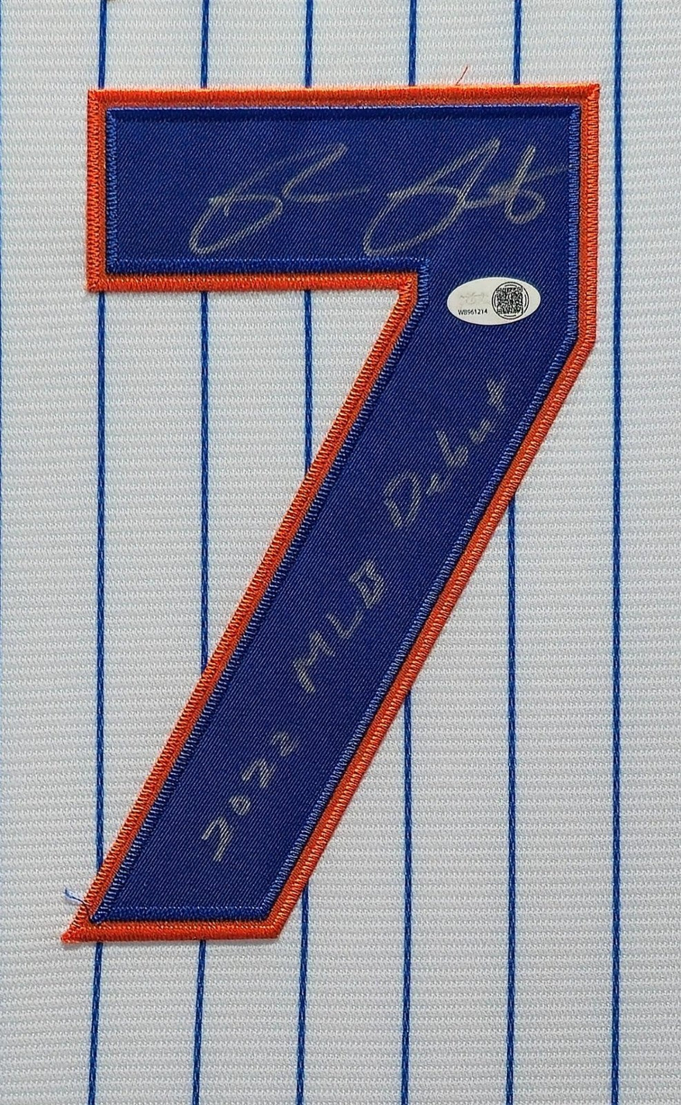 Framed New York Mets Brett Baty Autographed Signed Inscribed Jersey Jsa Coa