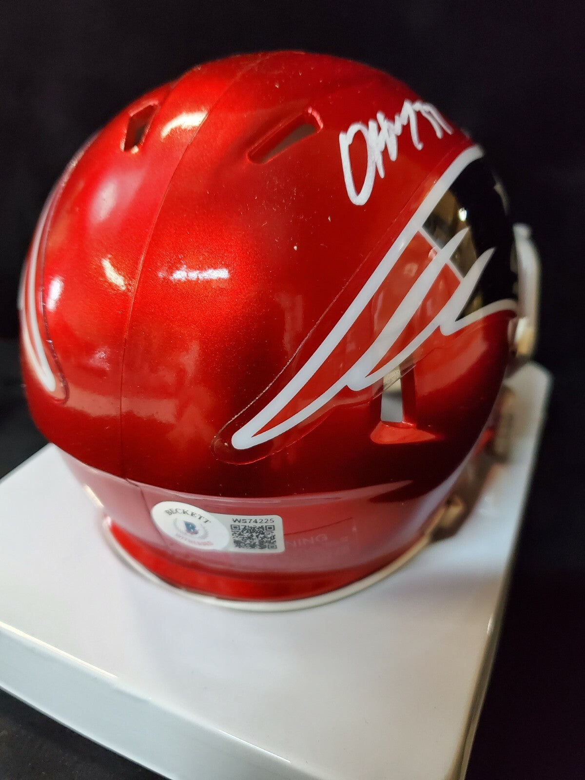 Damien Harris Signed New England Patriots Flash Mini Helmet Beckett Holo
