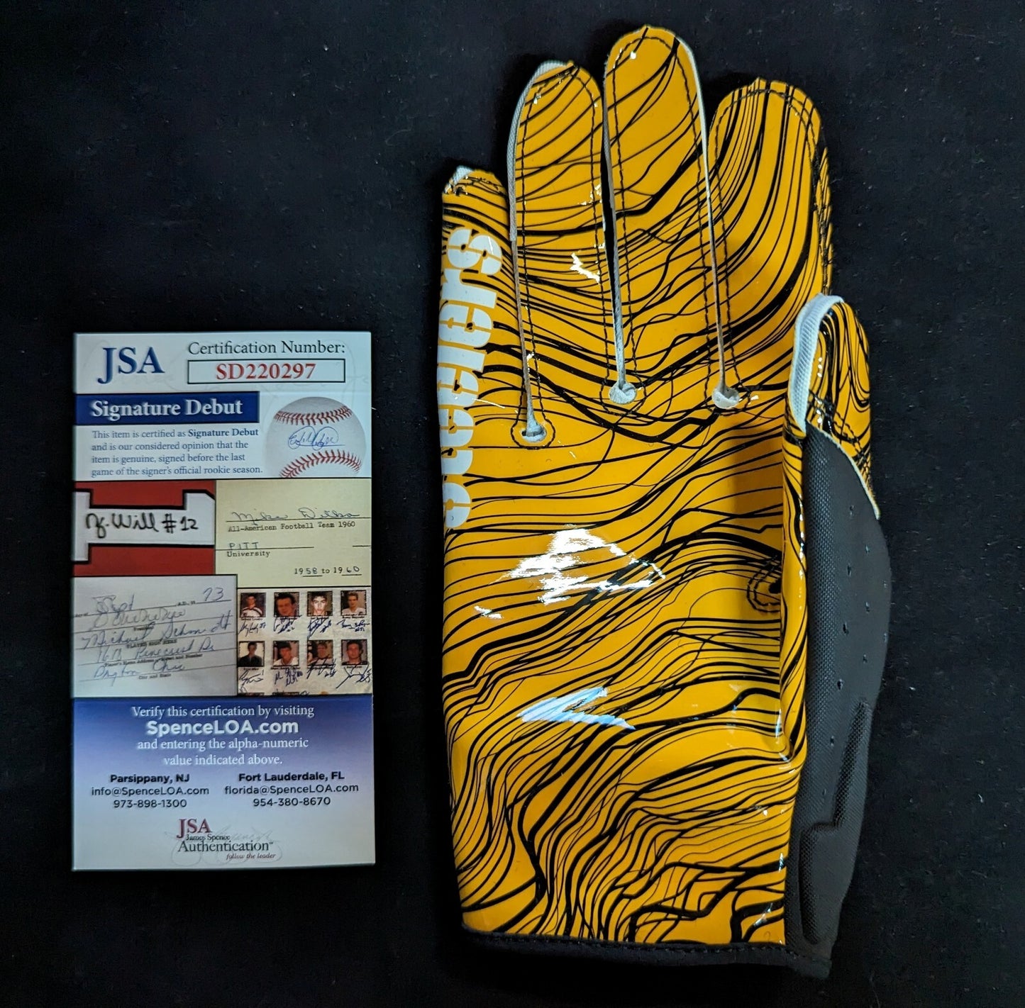 Pittsburgh Steelers Joey Porter Jr Signed Glove Jsa Coa
