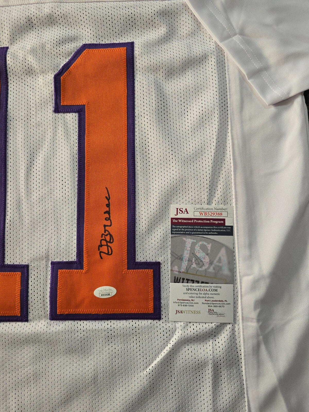 Clemson Tigers Bryan Bresee Autographed Signed Jersey Jsa  Coa