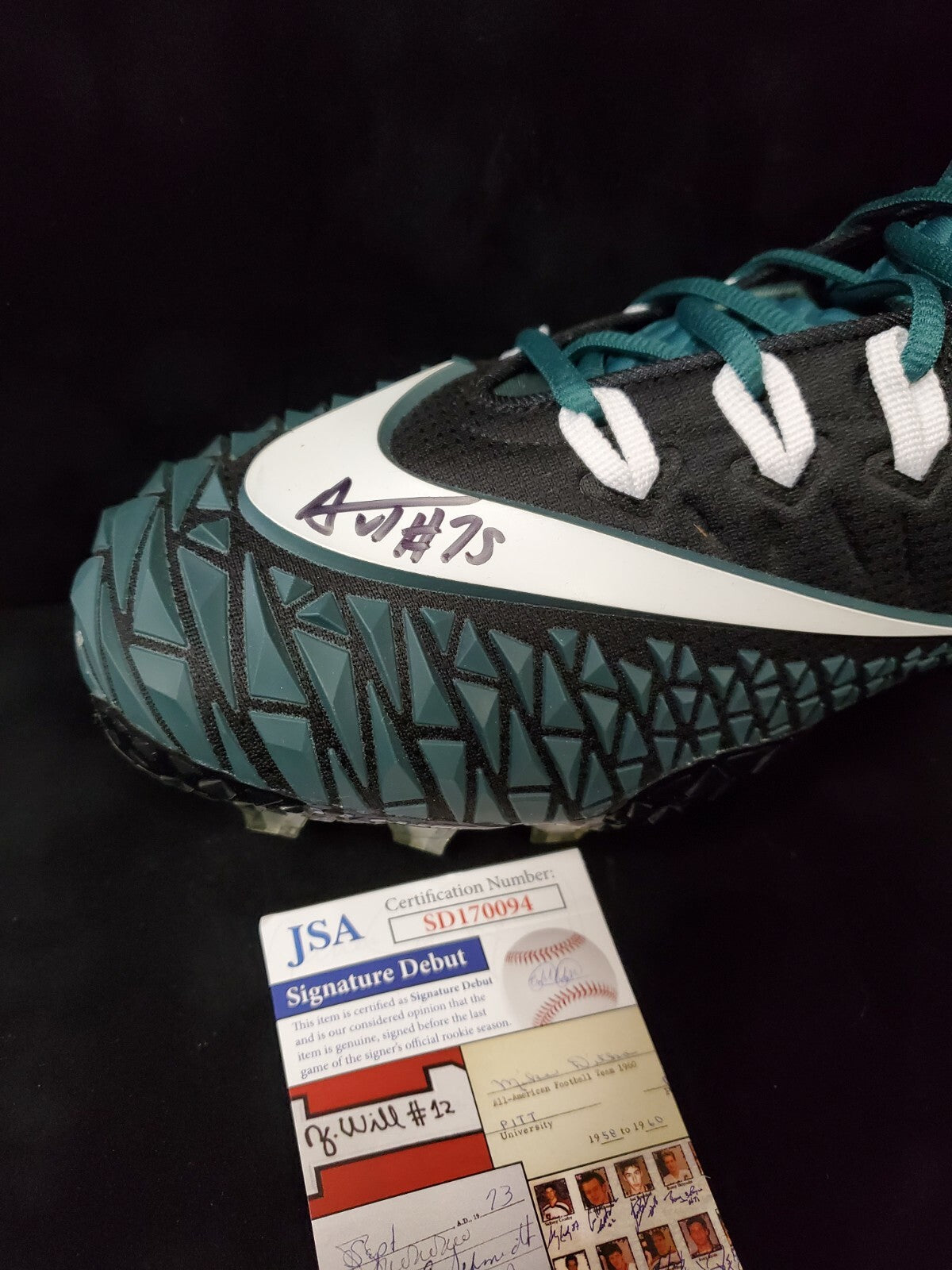 N.Y. Jets Alijah Vera-Tucker Autographed Signed Cleat Jsa Coa