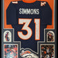 Framed Denver Broncos Justin Simmons Autographed Signed Jersey Jsa Coa