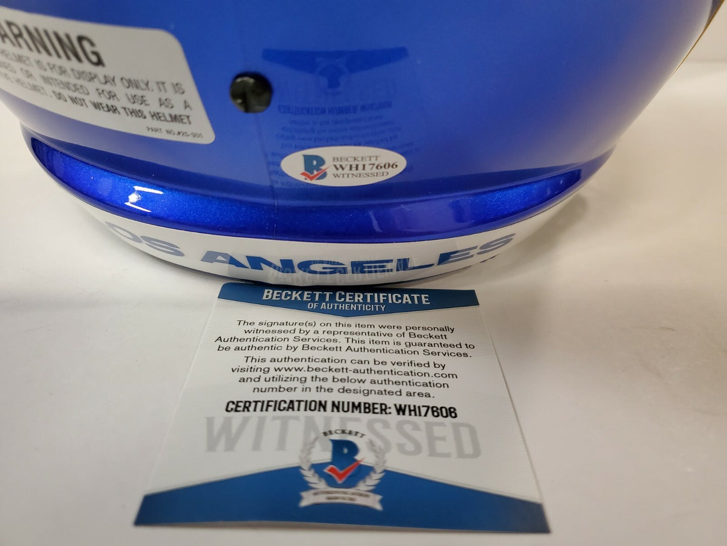 Los Angeles Rams Cam Akers Signed Full Size Replica Speed Helmet Beckett Coa