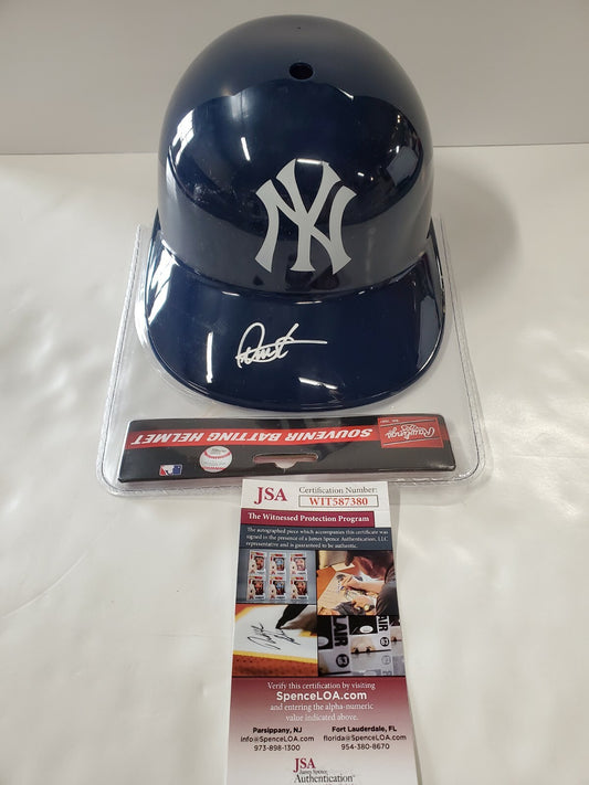 New York Yankees Deivi Garcia Autographed Signed Souvenir Helmet Jsa Coa