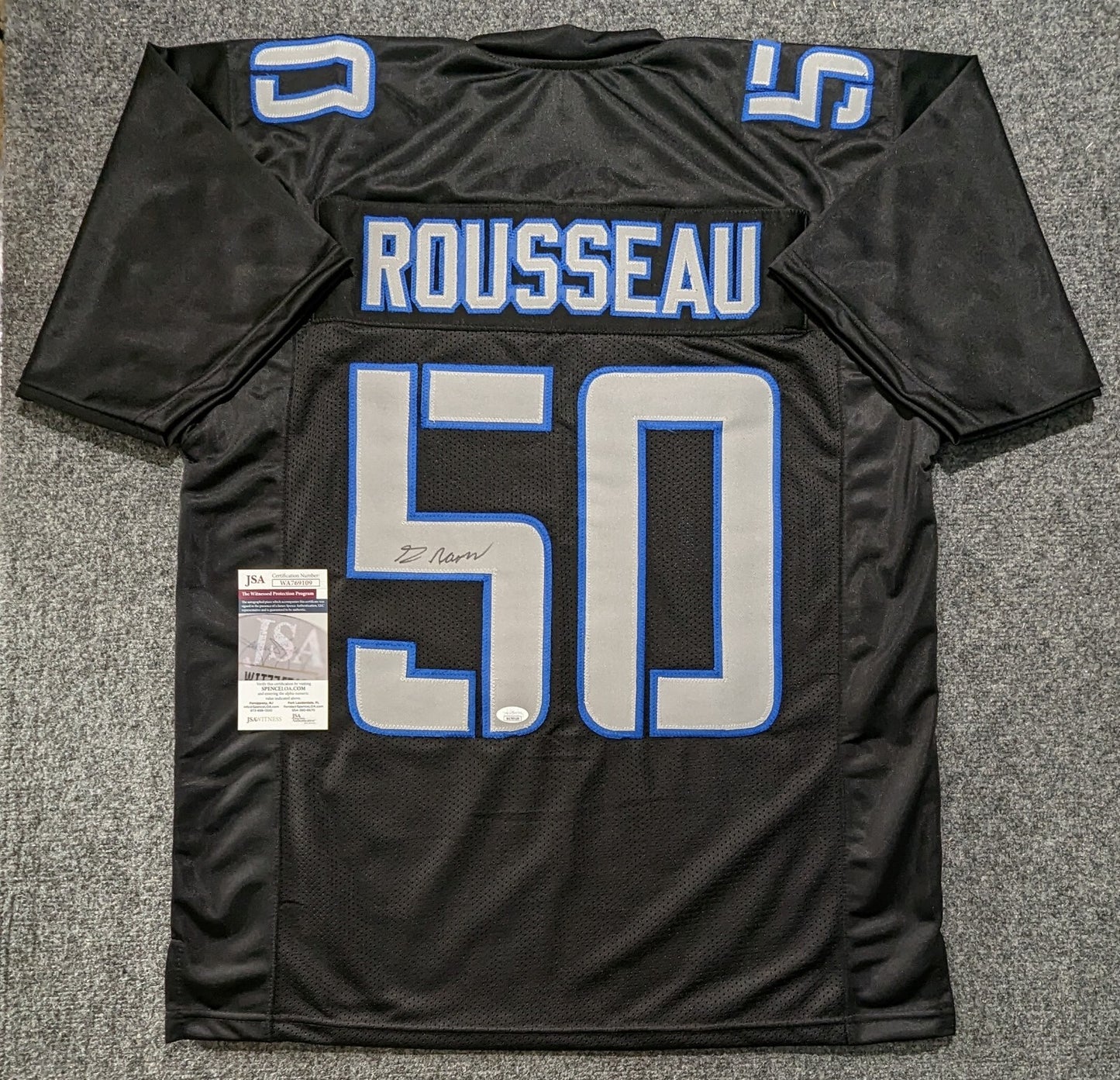 Buffalo Bills Gregory Rousseau Autographed Signed Jersey Jsa Coa