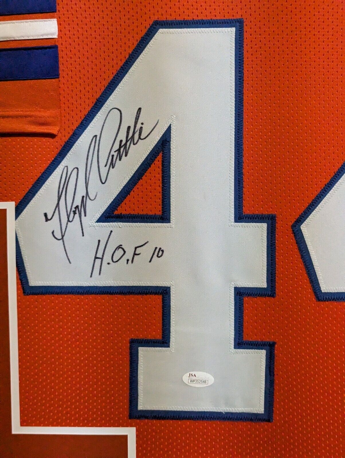 MVP Authentics Framed Denver Broncos Floyd Little Autographed Signed Inscribed Jersey Jsa Coa 540 sports jersey framing , jersey framing