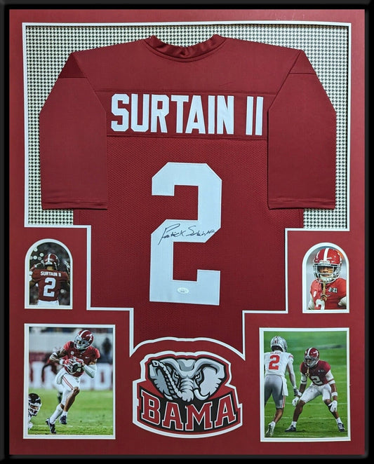 MVP Authentics Framed Alabama Crimson Tide Pat Surtain Ii Autographed Signed Jersey Jsa Coa 405 sports jersey framing , jersey framing