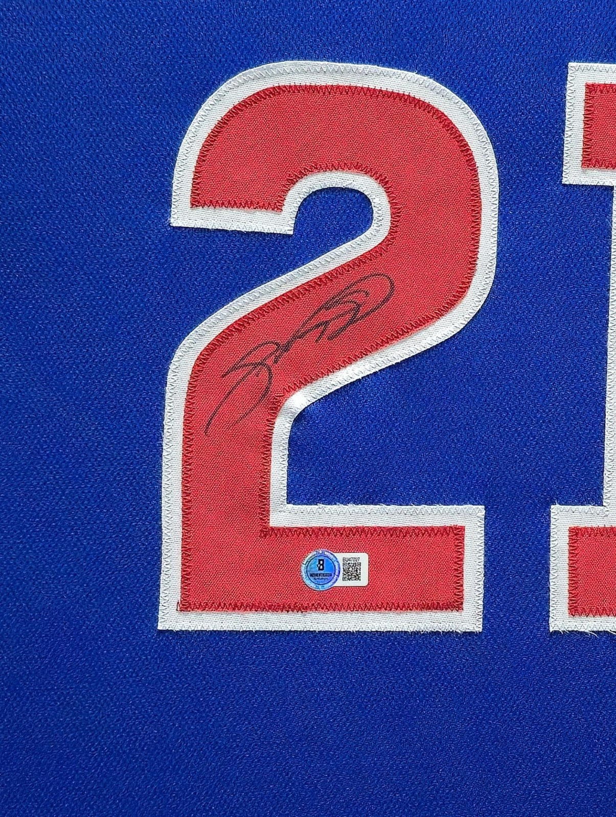 Framed Chicago Cubs Sammy Sosa Autographed Signed Jersey Beckett Coa