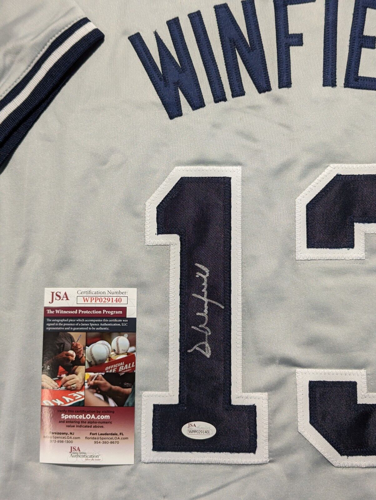 N.Y. Yankees Style Dave Winfield Autographed Signed Custom Jersey
