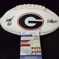 Georgia Bulldogs Eric Stokes Autographed Inscribed Signed Logo Football Jsa Coa