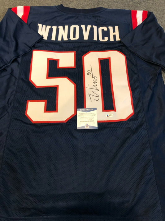 New England Patriots Chase Winovich Autographed Signed Jersey Beckett Coa