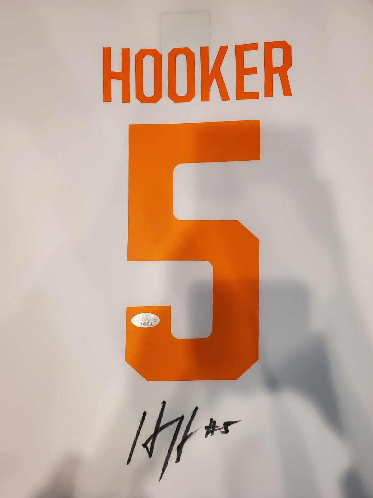 Framed Tennessee Volunteers Hendon Hooker Autographed Authentic Jersey Jsa Coa