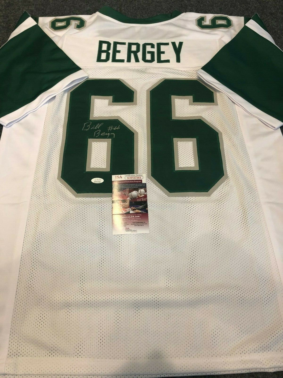 Philadelphia Eagles Bill Bergey Autographed Signed Jersey Jsa  Coa