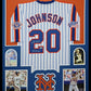 Framed Howard Johnson Autographed Signed N.Y. Mets Jersey Beckett Holo