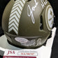 Pittsburgh Steelers Jack Ham Signed Inscribed Salute Mini Helmet Jsa Coa