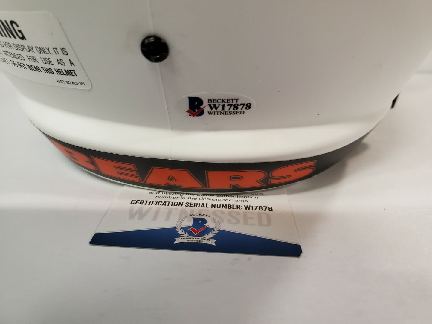 Brian Urlacher Signed Bears Full Size Lunar Replica Helmet Beckett Coa