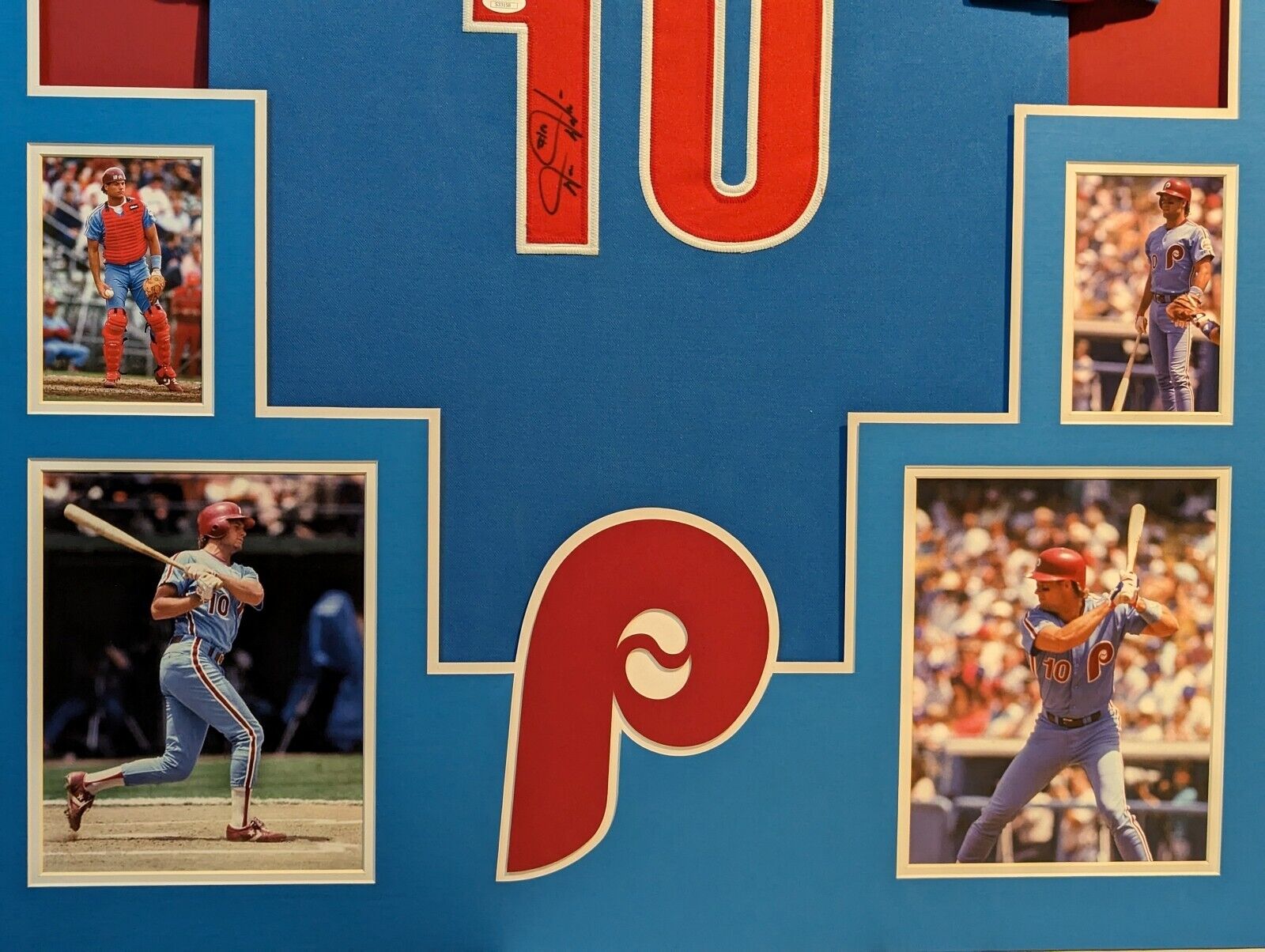 MVP Authentics Framed Philadelphia Phillies Darren Daulton Autographed Signed Jersey Jsa Coa 585 sports jersey framing , jersey framing