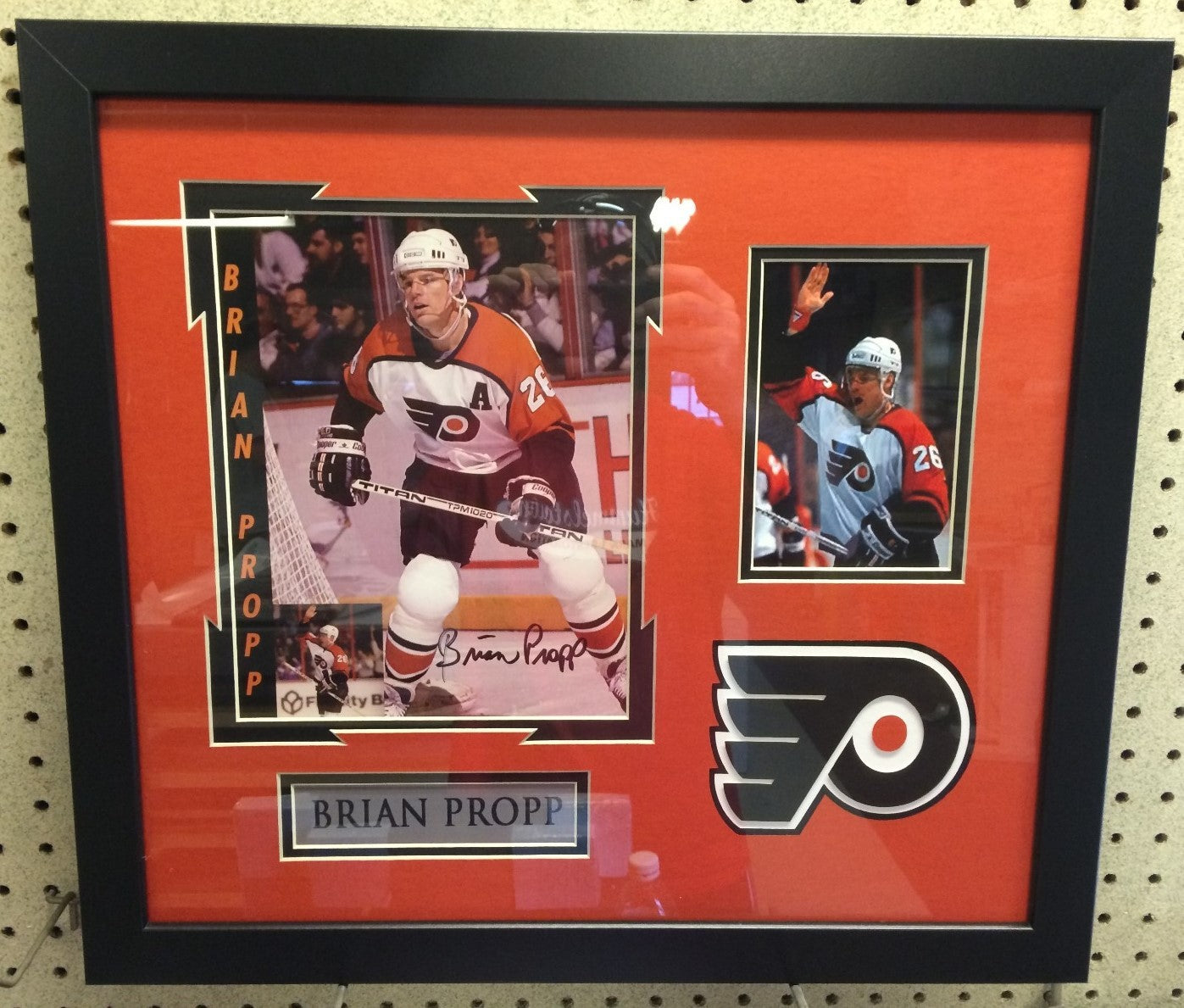 Framed Autographed Signed Brian Propp Philadelphia Flyers 8X10 Photo W/Proof