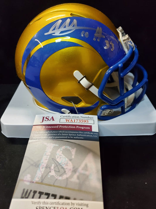 Los Angeles Rams Nick Scott Autographed Flash Mini Helmet Jsa Coa