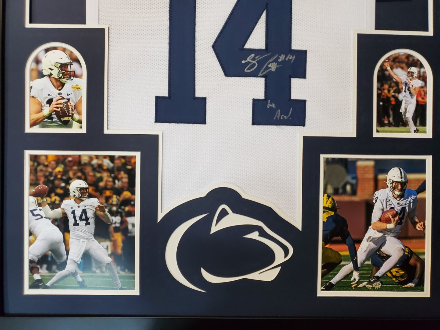 Framed Penn State Nittany Lions Sean Clifford Autographed Signed Jersey Jsa Coa