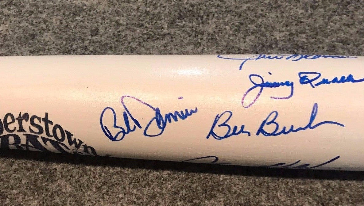Chicago Cubs Ernie Banks Multi Signed Commemorative Bat Mab/Gtsm Holo