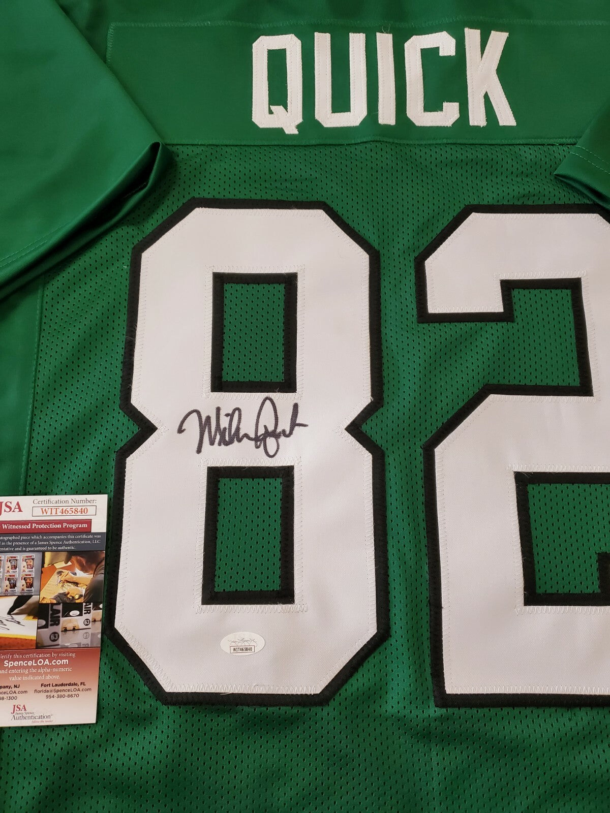 Philadelphia Eagles Mike Quick Autographed Signed Jersey Jsa  Coa