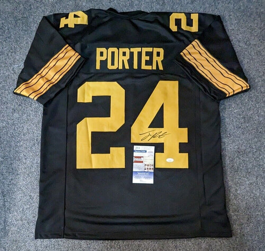 MVP Authentics Pittsburgh Steelers Joey Porter Jr Autographed Signed Jersey Jsa Coa 117 sports jersey framing , jersey framing
