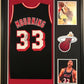 Framed Alonzo Mourning Signed Autographed Miami Heat Jersey Jsa Coa