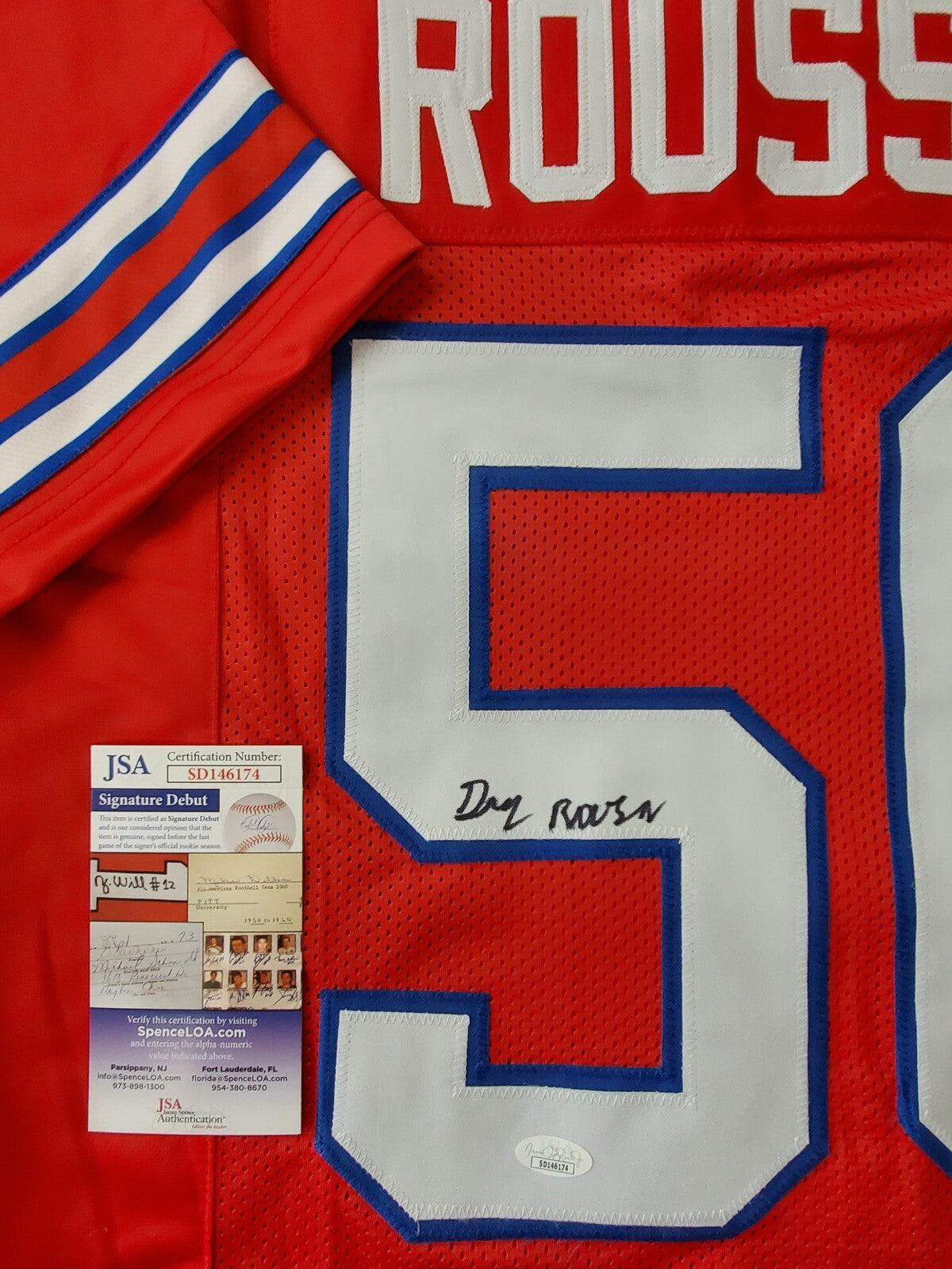 Buffalo Bills Gregory Rousseau Autographed Signed Jersey Jsa Coa