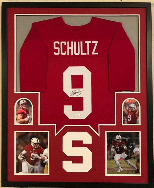 MVP Authentics Framed Dalton Schultz Autographed Signed Stanford Cardinals Jersey Jsa Coa 450 sports jersey framing , jersey framing