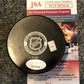 Gerry Cheevers Autographed Signed Inscribed Boston Bruins Logo Puck Jsa Coa