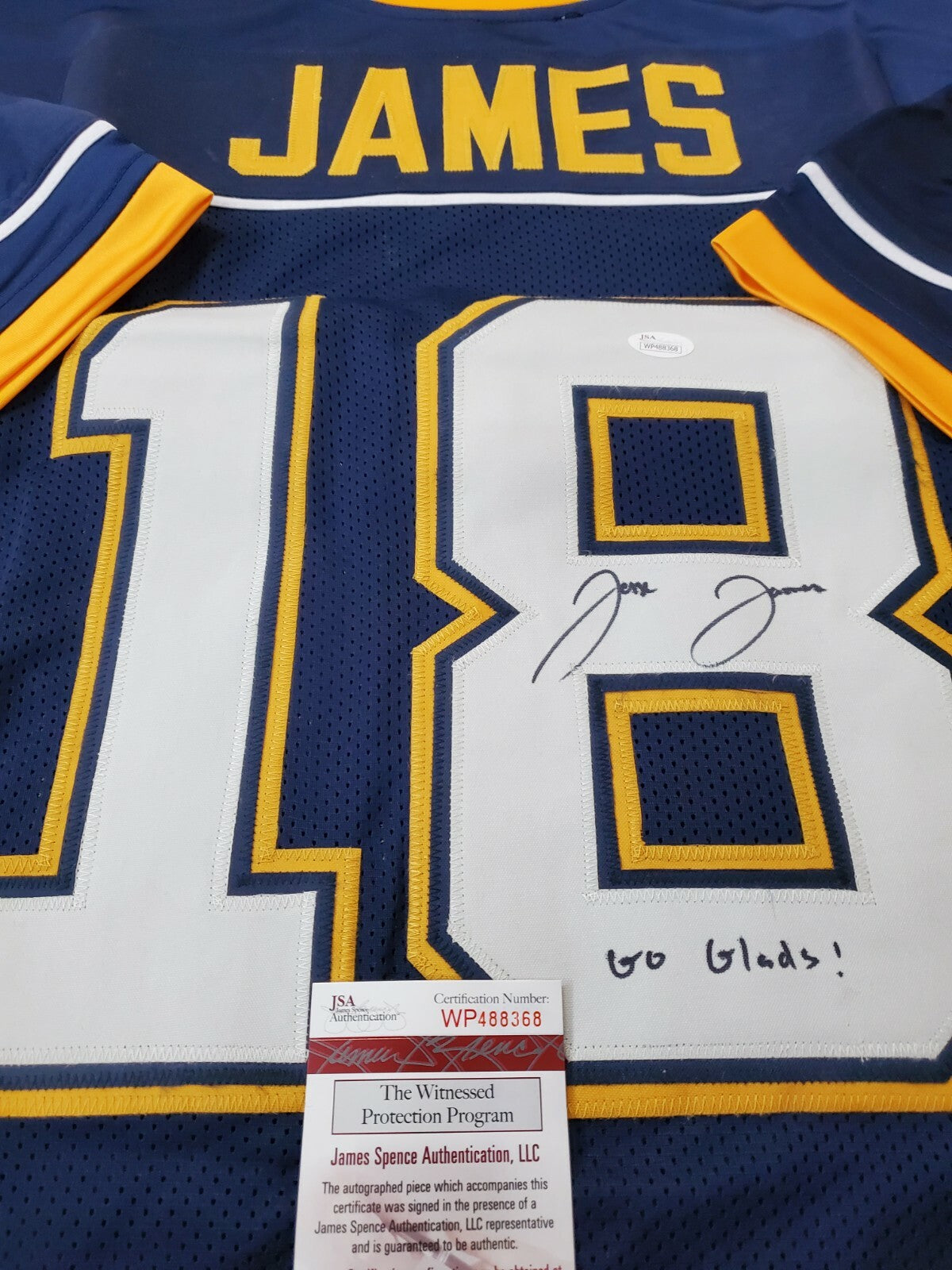 Jesse James Autographed Signed Inscribed South Allegheny H.S. Jersey Jsa  Coa