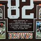 Framed Cleveland Browns Ozzie Newsome Autographed Signed Stat Jersey Bas Holo
