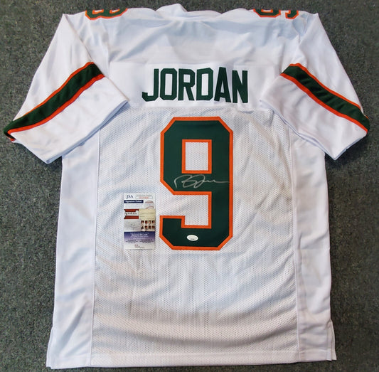 Miami Hurricanes Brevin Jordan Autographed Signed Jersey Jsa  Coa