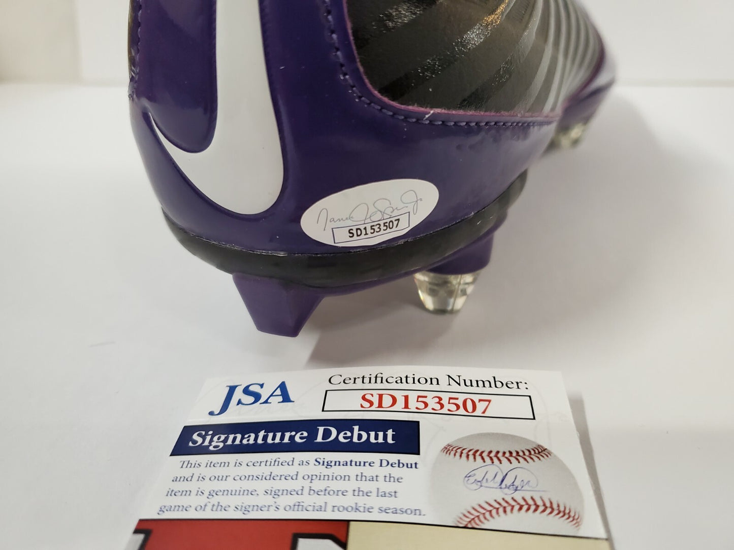 Tcu Horned Frogs Tre'von Moehrig Autographed Cleat Jsa Coa