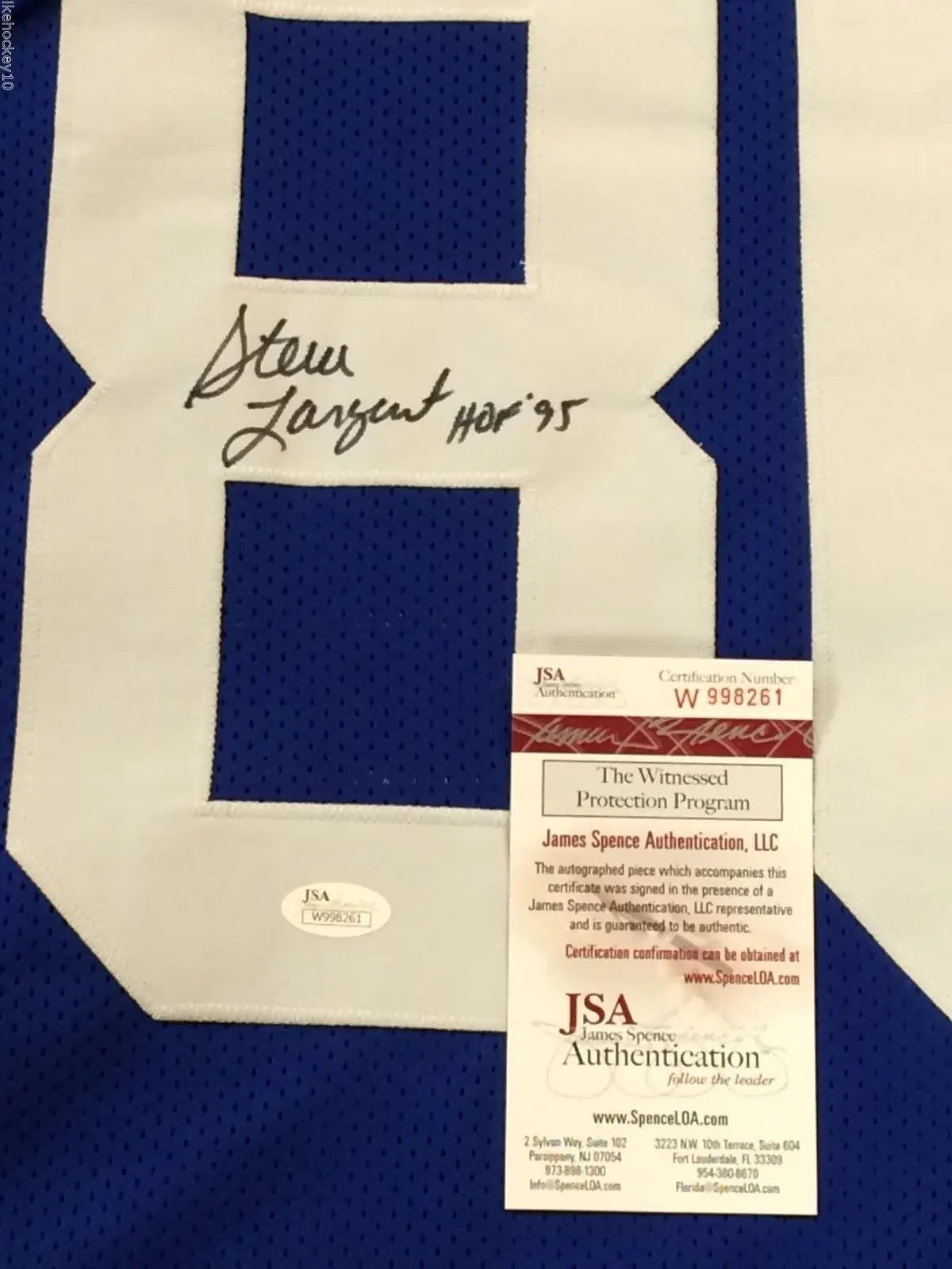 Seattle Seahawks Steve Largent Autographed Signed Jersey Jsa Coa