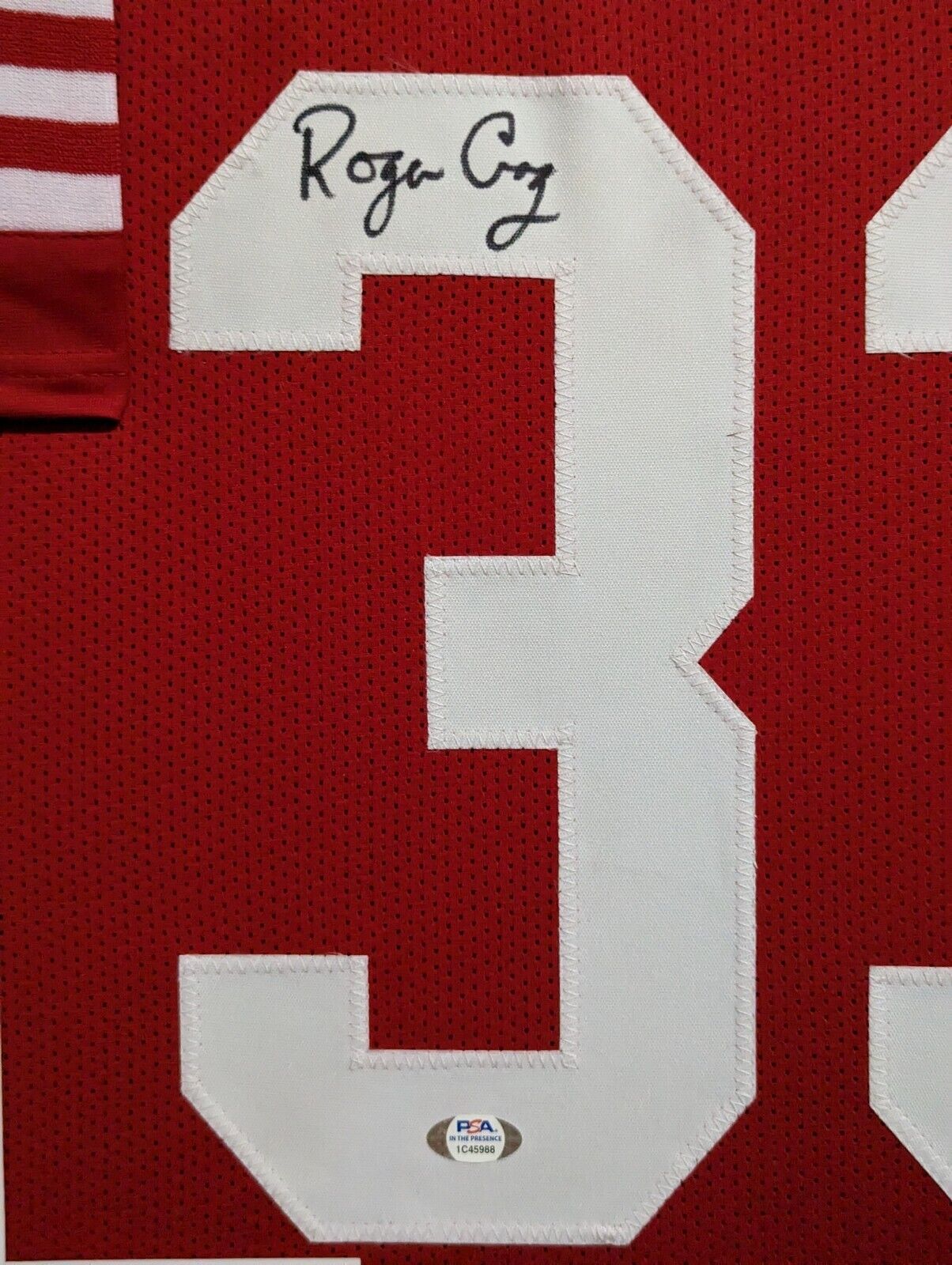 MVP Authentics Framed San Francisco 49Ers Roger Craig Autographed Signed Jersey Psa Coa 540 sports jersey framing , jersey framing