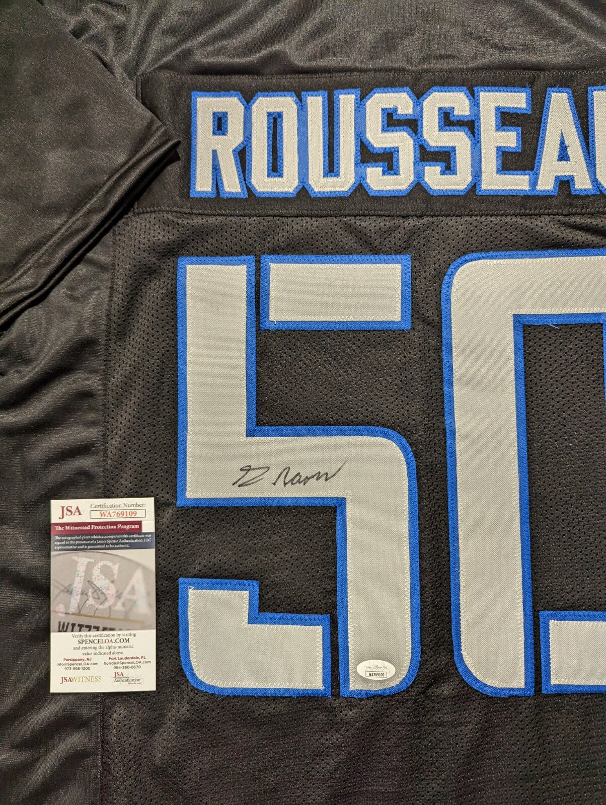 Buffalo Bills Gregory Rousseau Autographed Signed Jersey Jsa Coa