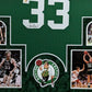 Suede Framed Boston Celtics Larry Bird Autographed Signed Jersey Larry Bird Holo