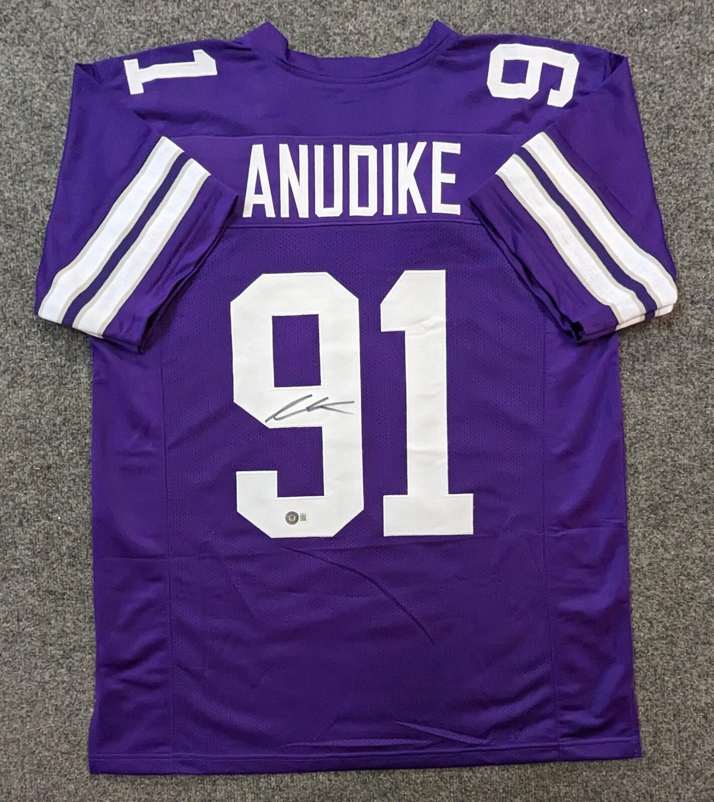 Kansas State Wildcats Felix Anudike-Uzomah Autographed Signed Jersey Beckett