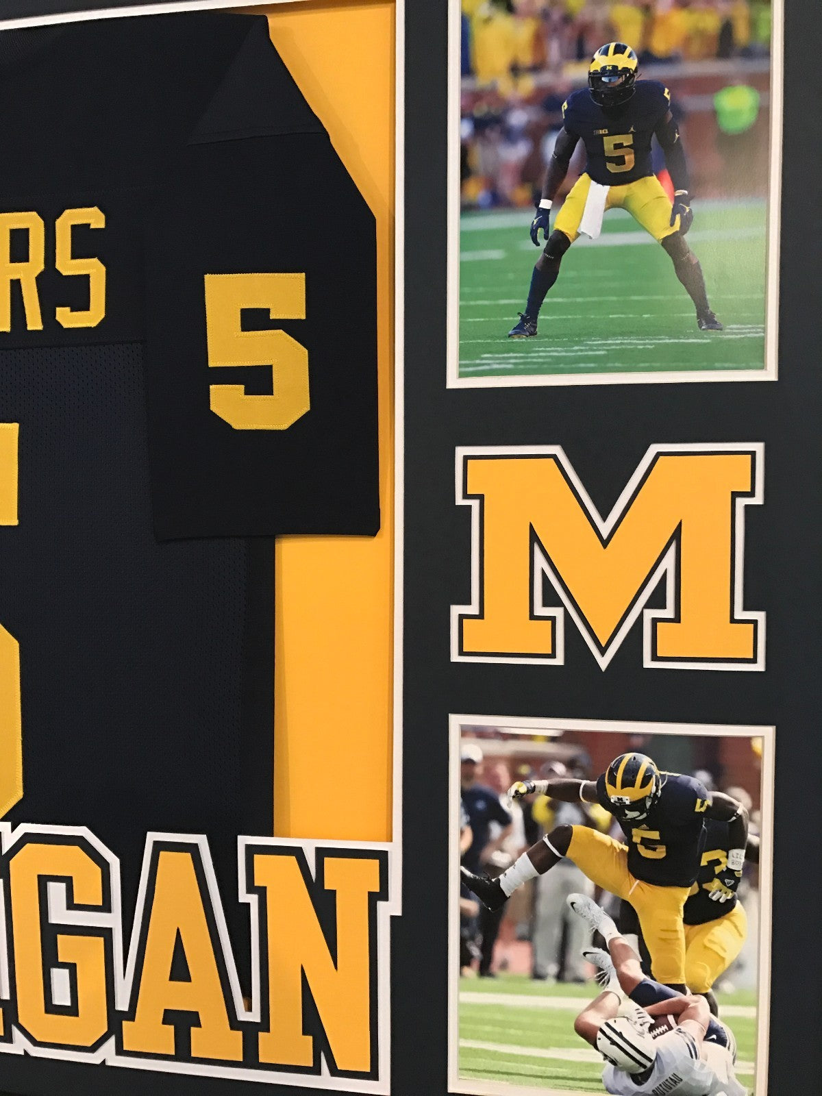 Framed Jabrill Peppers Autographed Signed Michigan Wolverines Jersey Jsa Coa