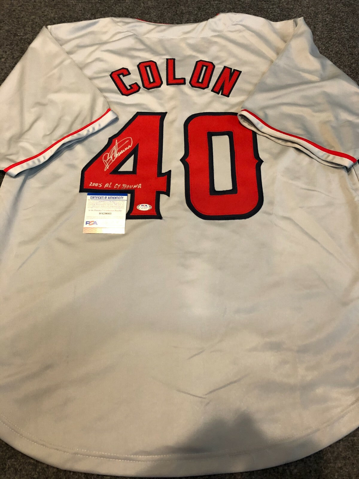 Anaheim Angels Bartolo Colon Autographed Signed Inscribed Jersey Psa Coa