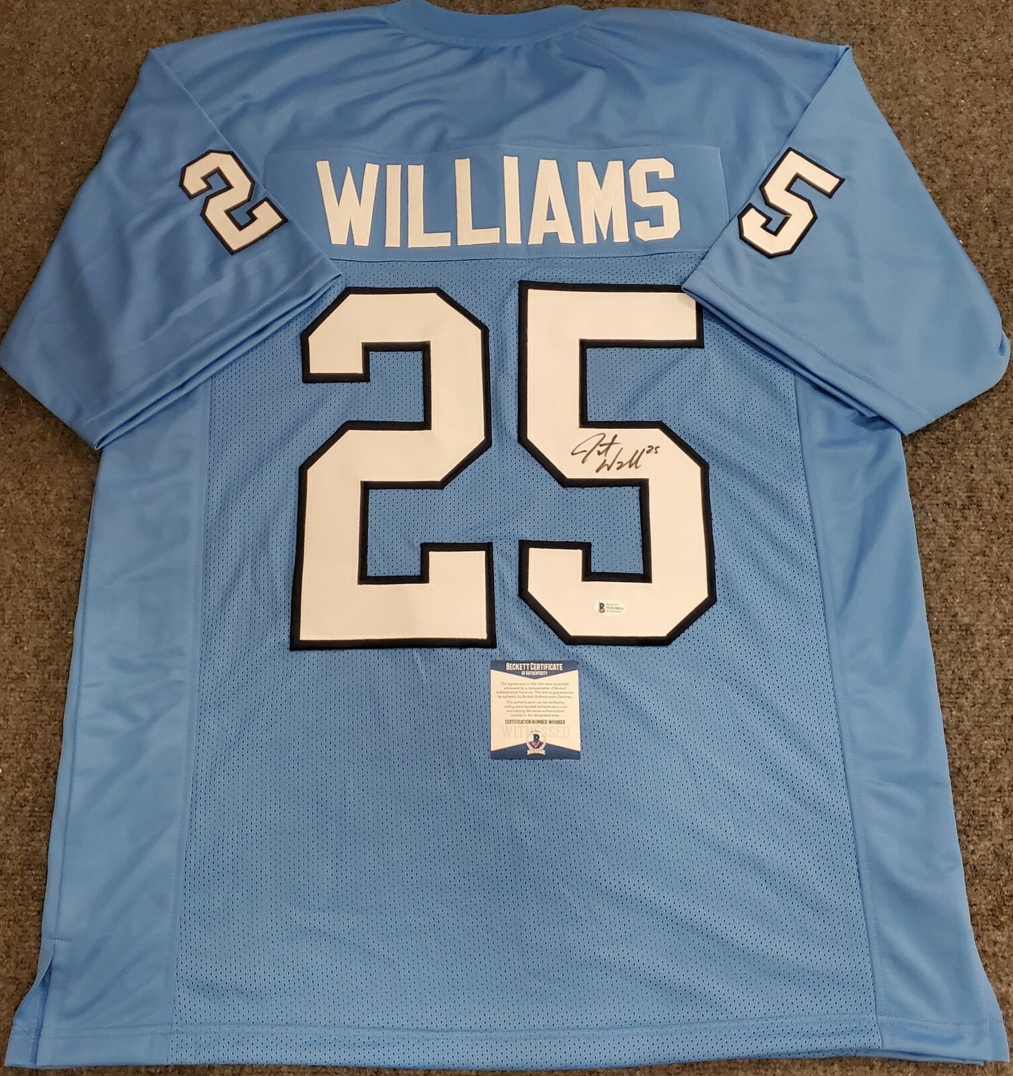 North Carolina Javonte Williams Autographed Signed Jersey Beckett Coa