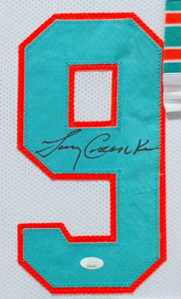 Suede Framed Miami Dolphins Larry Csonka Autographed Signed Jersey Jsa Coa